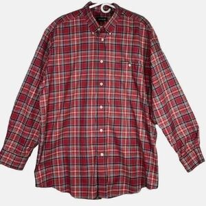 Orvis Red Plaid Casual Button Down Shirt